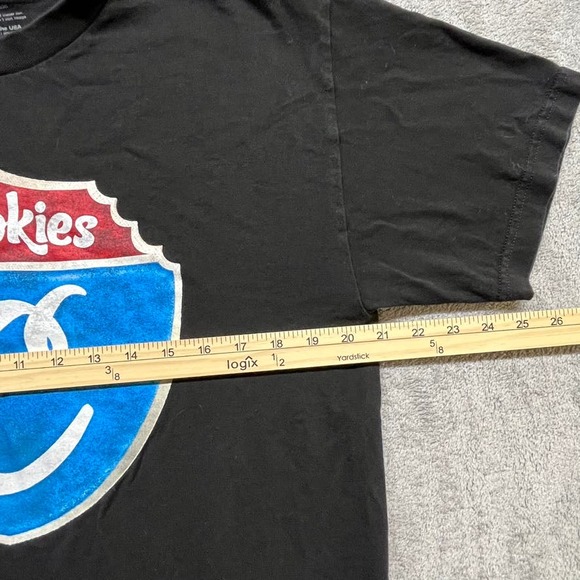 Cookies Mens Large T Shirt Crewneck Short Sleeve Black Printed Graphic‎ - Picture 4 of 5